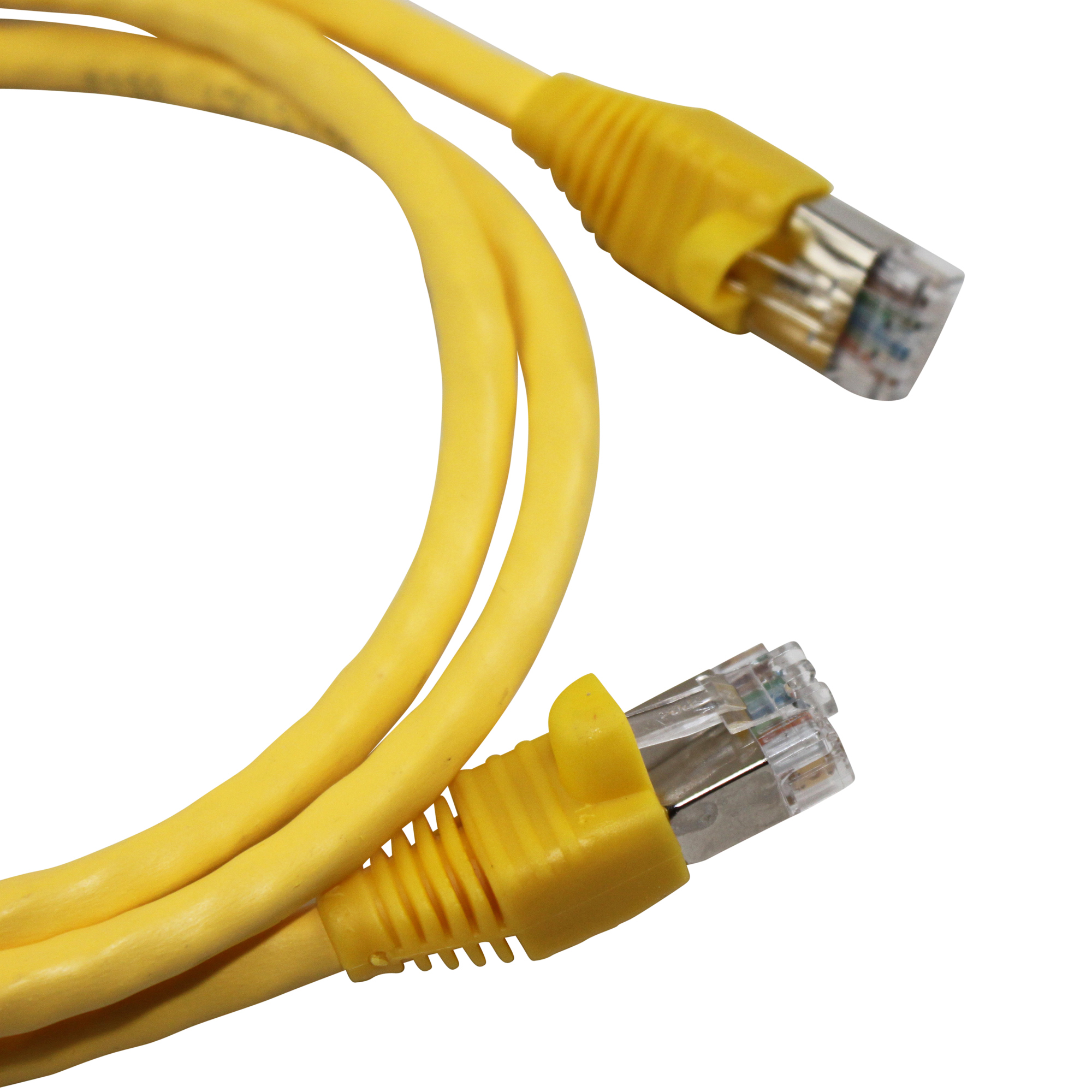 TYCO AMP 2198903 YELLOW 3' CAT6 CATEGORY 6 PATCH CORD CABLE (5 PACK