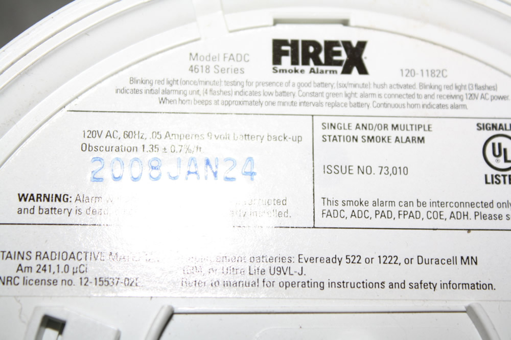 FIREX 1201182C FADC 4618 SERIES FIRE ALARM 120V SMOKE DETECTOR