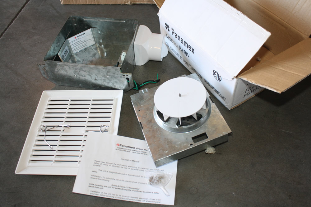PANAMEX AIRZONE PA50V 50CFM BATH BATHROOM VENTILATION EXHAUST FAN NIB!