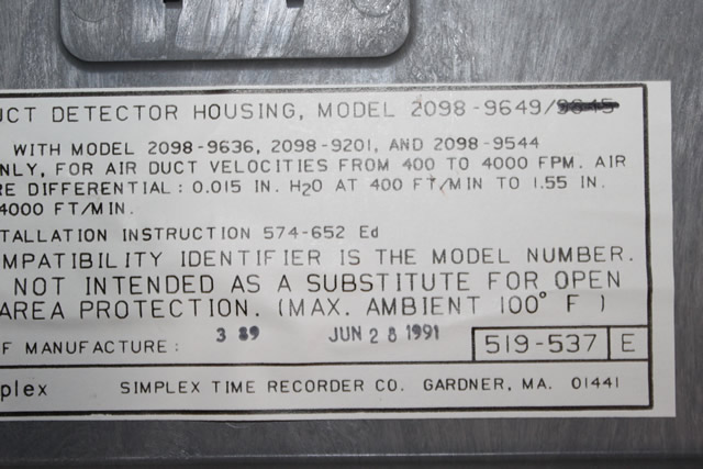 Simplex Duct Detector 2098 9649 Wiring Diagram - Careried